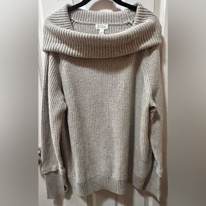 NWT Market & Spruce Cozy Gray Knit Sweater with thumbholes! Size XL